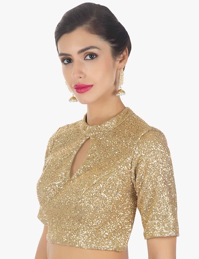 Golden Blouse For Parties