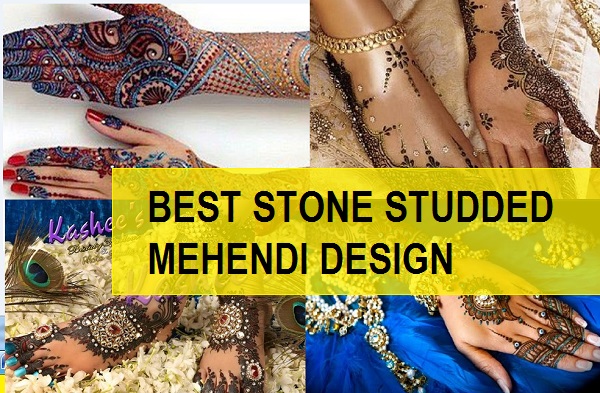 10 New Stone Studded Mehendi Designs for Festivals and Weddings (2022)