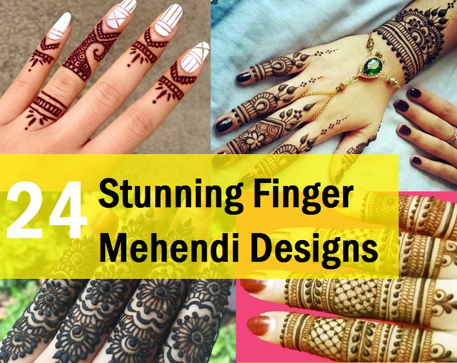 24 Latest Finger Mehendi Designs (2022 For Wedding, Karwa Chauth, Eid)