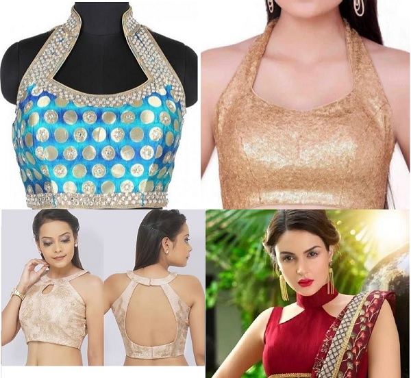 Top 12 Latest Halter Blouse Designs for Sarees and Lehengas (2023)