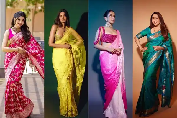 Best Celebrity Inspired Saree Looks for Diwali in 2023